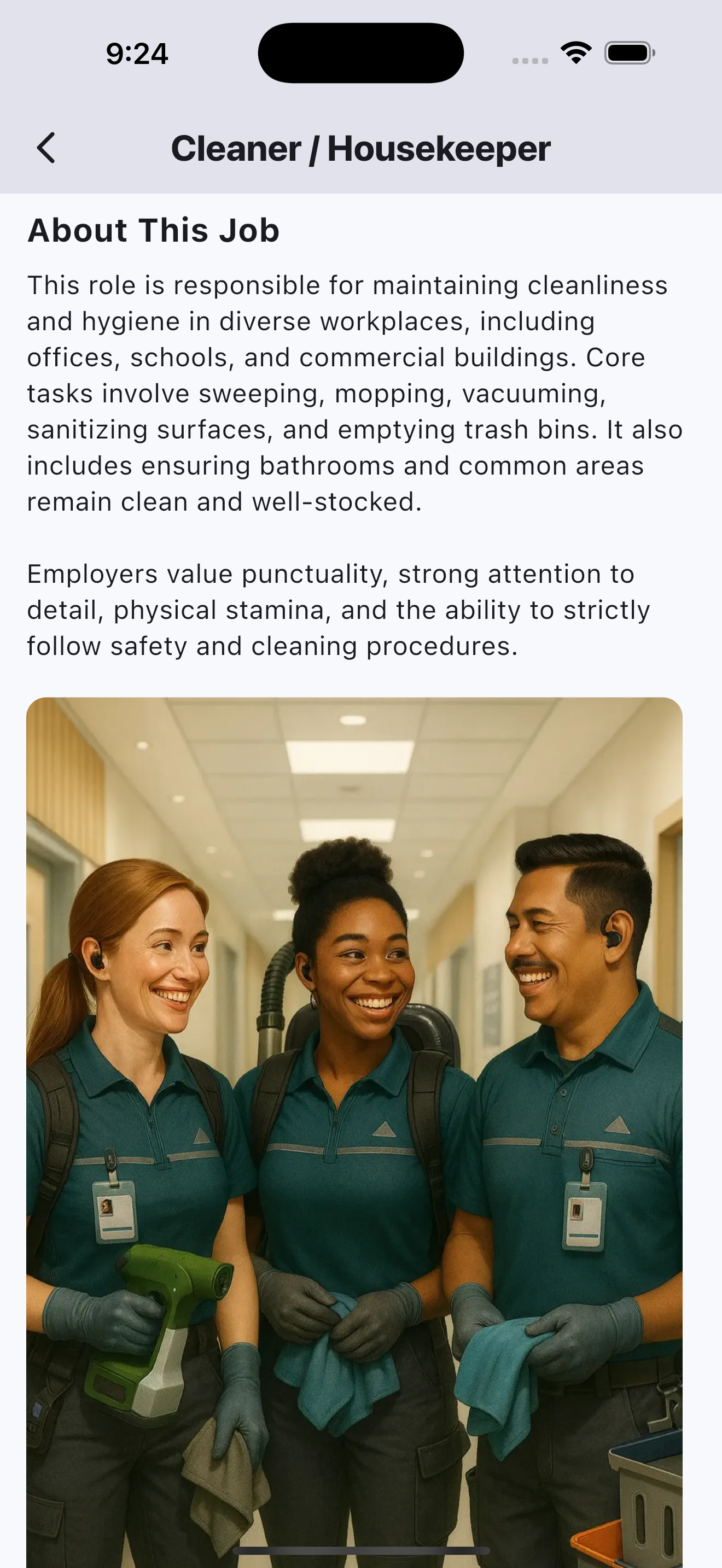 Speak2Work — interview practice screen